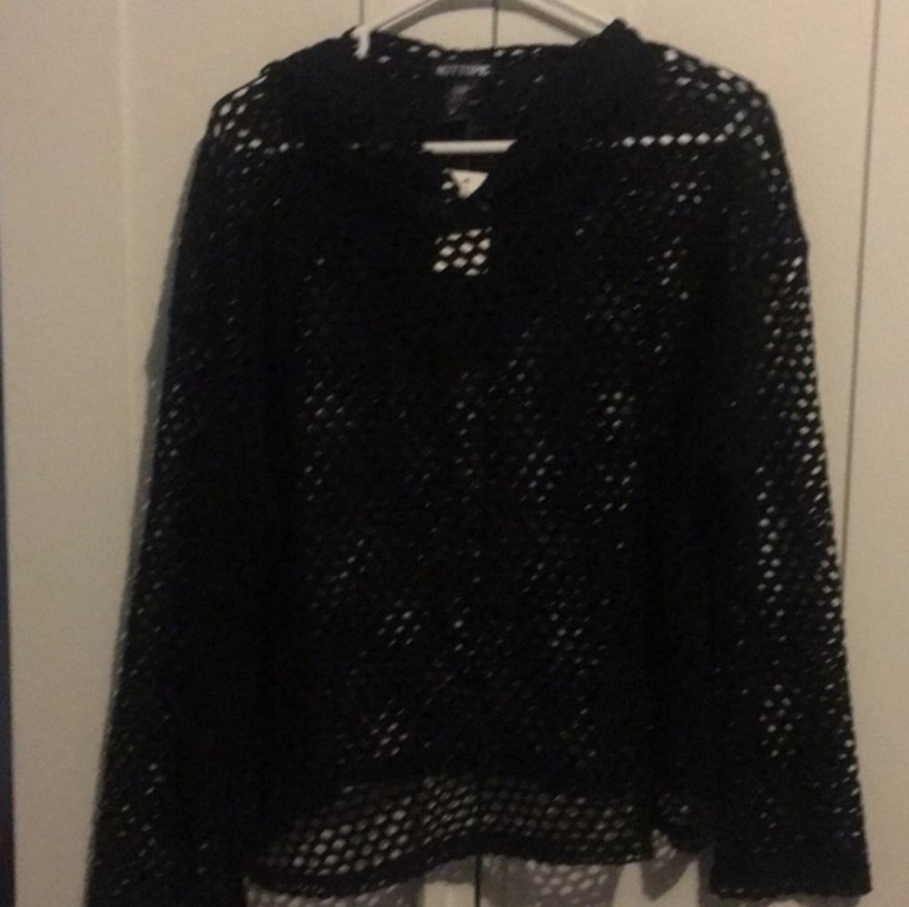 Hot Topic Fishnet Hoodie